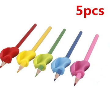 5-10pcs Children Writing Pencil Pen Holder Kids Learning Practise Silicone