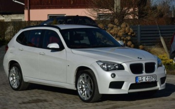 BMW X1 E84 Crossover Facelifting sDrive 20d 184KM 2014 BMW X1 2.0D M-Pakiet Navi Bial Perla 2 KPL Alufelg Sprowadzony 2.0