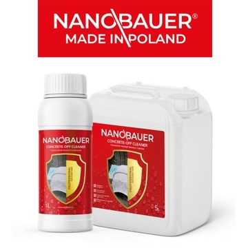 NANOBAUER 1L средство для удаления бетона и раствора со строительных инструментов.