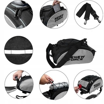 СУМКА ДЛЯ ВЕЛОСИПЕДА НА ПОЛЕЧНОМ ПОЛЧЕНЕ ПРОЧНОЕ РОЗЕТКОЕ + ВМЕСТИТЕЛЬНЫЙ РЕМЕНЬ ДЛЯ РУЧКИ