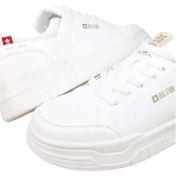 Buty męskie Białe sportowe Lekkie Trampki Big Star z EkoSkóry NN174149 43