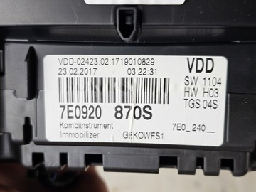 PŘÍSTROJOVÁ DESKA BUDÍK BUDÍKY EVROPA VW TRANSPORTER T6 T5 MULTIVAN 7E0920870S