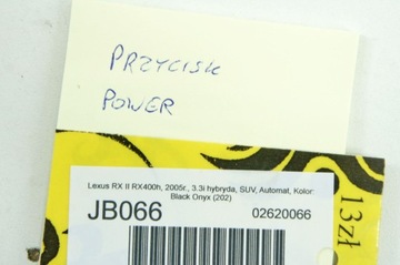 JB066 LEXUS RX II PANEL PŘEPÍNAČ POWER