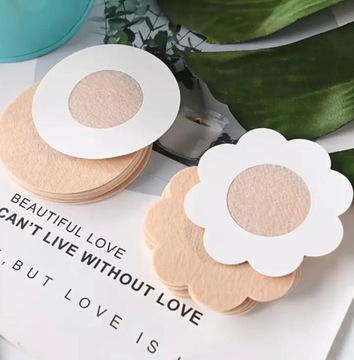 НАКЛЕЙКИ, НАКЛАДКИ НА СОСКИ, ГРУДЬЯ, ЧАСТИ НУТАЦИИ, 10 ШТ, КРУГЛЫЕ