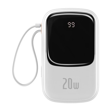 Baseus Power Bank 20000 мАч Qpow Pro — USB + TypeC — PD20W с кабелем Lightning
