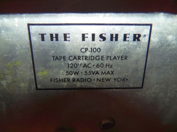 2- и 4-канальный 8-дорожечный проигрыватель Fisher CP-100, США, 120 В, Нью-Йорк, 1980 г.