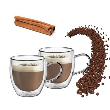 SZKLANKI TERMICZNE KUBKI DO KAWY LATTE HERBATY ZESTAW 2 szt. KAMILLE