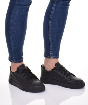 СПОРТИВНАЯ ОБУВЬ ЖЕНСКАЯ, КОЖАНЫЕ ТЕННИСНЫЕ ОБУВИ, ЧЕРНЫЕ