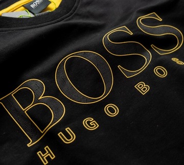 BLUZA HUGO BOSS ZŁOTE LOGO EKSKLUZYWNA MODNA BEZ KAPTURA L