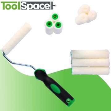 ВЕЛЮРНЫЙ ВАЛИК ДЛЯ ПОКРАСКИ ВЕЛЮР ДЛЯ НИТРО 11см 10шт + ручка ПАРКЕТНЫЕ ЛАМПЫ