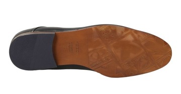 Brązowe eleganckie wizytowe półbuty męskie sztyblety skórzane buty Kazar 42