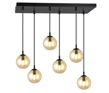 DESIGNERSKA LAMPA WISZĄCA NOWOCZESNA SZKLANE KLOSZE