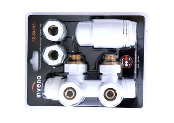 Zawór zespolony INVENA Z GŁOWICĄ DUOPLEX biały