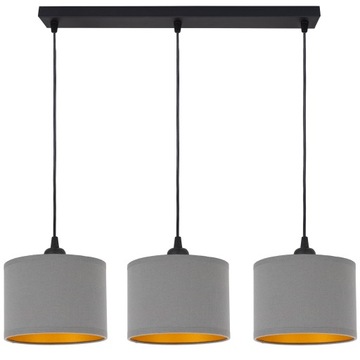 LAMPA WISZĄCA PODŁUŻNA MINI ABAŻUR TKANINA LED