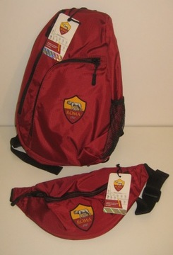 AS ROMA - PLECAK + SASZETKA DO PASA - Z WŁOCH