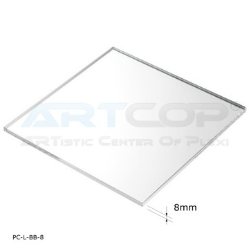 8 мм — сплошной бесцветный поликарбонат, изготовленный по индивидуальному заказу за 48 часов.
