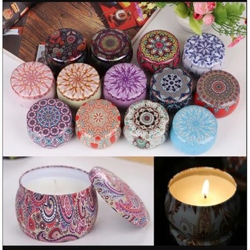 НАТУРАЛЬНЫЕ АРОМАТИЧЕСКИЕ СОЕВЫЕ СВЕЧИ ИЗЫСКАННЫЙ ПОДАРОЧНЫЙ НАБОР 4 ШТ.