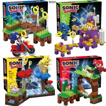 KLOCKI GRA FIGURKI SONIC HEDGEHOG 4W1 ZESTAW