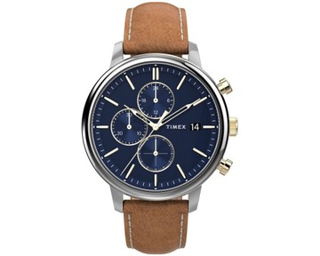 Timex zegarek męski TW2U39000 skórzany pasek
