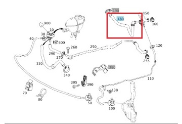 MERCEDES W204 W207 W212 W218 WAZ PŘÍVOD VODY OE