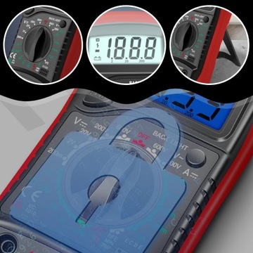 Цифровое напряжение многометрально -метр ЖК -ток тестер AC 10A DC 10A