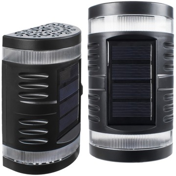 KINKIET OGRODOWY CZARNA LAMPA SOLARNA Z CZUJNIKIEM