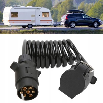 Удлинительный кабель с вилкой для прицепа, 2 метра, 7-контактный