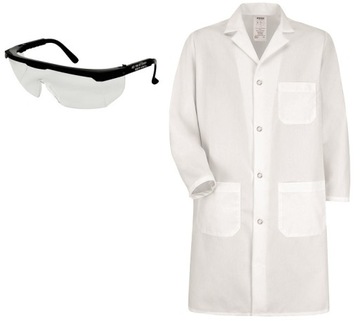 FARTUCH LABORATORYJNY NAPY KITEL UNISEX L +okulary