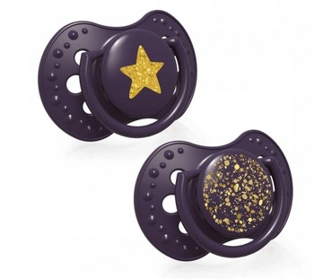LOVI smoczek dynamiczny 3-6 Stardust Violet 2 szt.