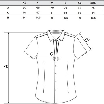 MALFINI CHIC 214 koszula damska krótki rękaw M