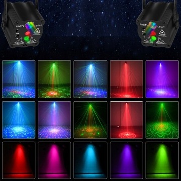 Светодиодные сценические светильники RGB для дискотеки, лазерный проектор