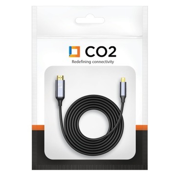 CO2 KABEL MINI DISPLAYPORT HDMI 2.0 PRZEWÓD MINI DP HD 240HZ 4K 60HZ HDR 1M