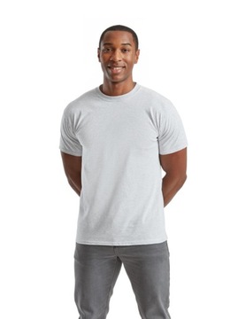 Koszulka T-shirt Fruit of The Loom SUPER PREMIUM NAJGRUBSZA Premium Ash L