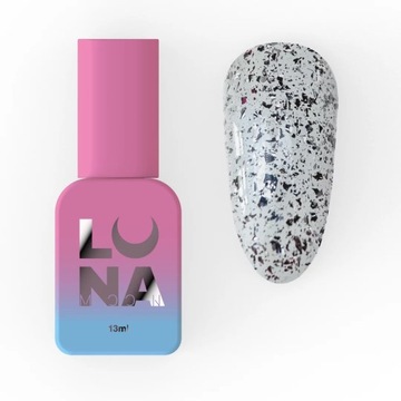 Top hybrydowy LUNAmoon Argent ze srebrnymi płatkami, 13ml