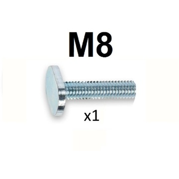 1 szt. śruba typu T M8 gwint 25mm