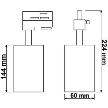 ОТРАЖАТЕЛЬ ГУСЕВОГО ФОНАРА ДЛЯ ГУСЕНИЦ ТРЕХФАЗНЫЙ ПРОФИЛЬНЫЙ ТРУБКА GU10