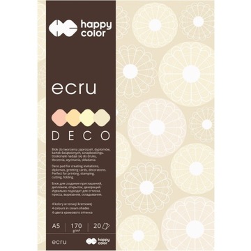 Blok DECO ECRU HAPPY COLOR A5 20ark.4kol. HA 3717