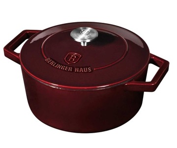 Emaliowany Garnek Żeliwny 4.35L 24cm Strong BH6497