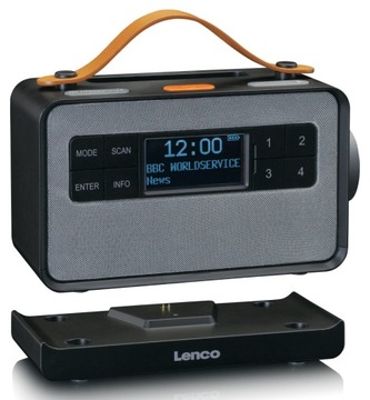 Radio DAB+/FM Lenco PDR-065BK dla seniorów z dużymi przyciskami