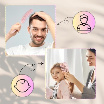 Relaksująca elastyczna szczotka do masażu i stylizacji włosów uniwersalna