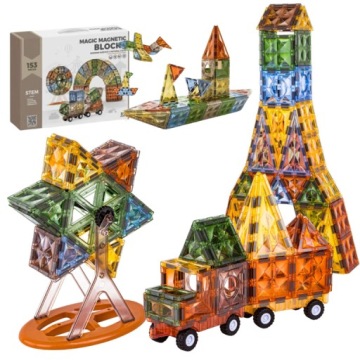 Stavebnice Stavební Kostky 3D Kreativní Vzdělávací Sada 153 dílů Velké