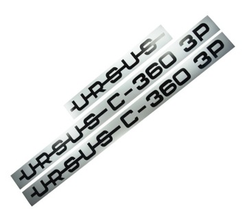 EMBLEMAT NAKLEJKI URSUS C-360-3P KOMPLET ZESTAW NAKLEJEK NA MASKĘ