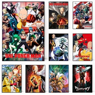 Холст постер японского поп-аниме One Punch Man