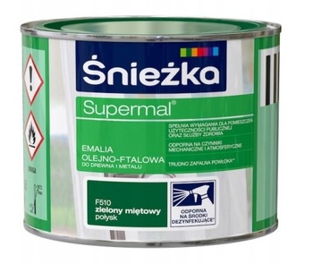 SUPERMAL OLEJNO-FTALOWA DO DREWNA I METALU ZIELONY MIĘTOWY POŁYSKIET. 0,2L