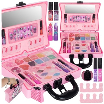 ZESTAW KOSMETYKÓW W TOREBCE DLA DZIEWCZYNKI do MALOWANIA MAKIJAŻU MAKEUP