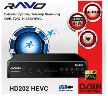 DVB-C декодер/тюнер Ravo HD202 HEVC