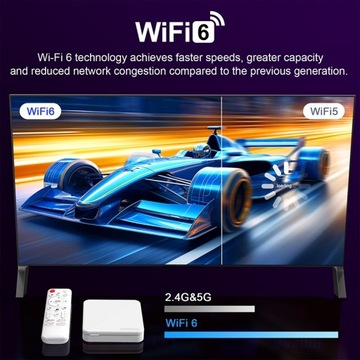 Smart TV Box H96 Max Android 14 WiFi6 BT Pilot Control 4K Quad Core