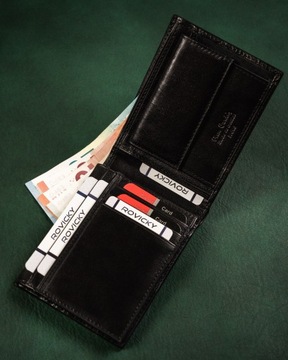 Pierre Cardin skórzany portfel męski średni modny