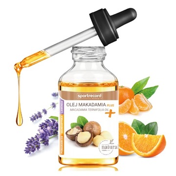 Olej Makadamia PLUS 50ml POMARAŃCZA MANDARYNKA LAWENDA sportrecord
