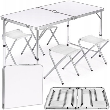 OUTLET STÓŁ ROZKŁADANY SKŁADANY OGRODOWY CATERINGOWY TURYSTYCZNY 120 cm